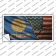 Georgia/American Flag Novelty Sticker Decal