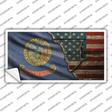 Idaho/American Flag Novelty Sticker Decal