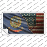 Idaho/American Flag Novelty Sticker Decal