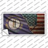 Kentucky/American Flag Novelty Sticker Decal