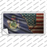 Maine/American Flag Novelty Sticker Decal