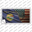 Montana/American Flag Novelty Sticker Decal
