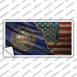 New Hampshire/American Flag Novelty Sticker Decal