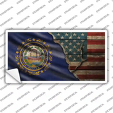 New Hampshire/American Flag Novelty Sticker Decal
