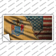 New Jersey/American Flag Novelty Sticker Decal