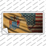New Jersey/American Flag Novelty Sticker Decal