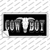 Cowboy Longhorn Skull Novelty Sticker Decal