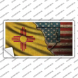New Mexico/American Flag Novelty Sticker Decal