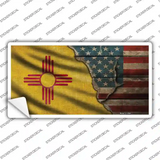 New Mexico/American Flag Novelty Sticker Decal