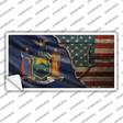 New York/American Flag Novelty Sticker Decal