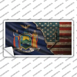 New York/American Flag Novelty Sticker Decal