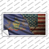 Pennsylvania/American Flag Novelty Sticker Decal