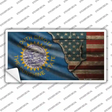South Dakota/American Flag Novelty Sticker Decal