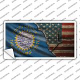 South Dakota/American Flag Novelty Sticker Decal
