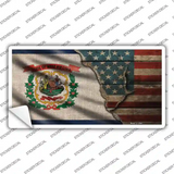 West Virginia/American Flag Novelty Sticker Decal