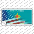 New Mexico Half American Flag Novelty Sticker Decal