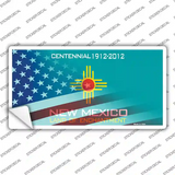 New Mexico Half American Flag Novelty Sticker Decal