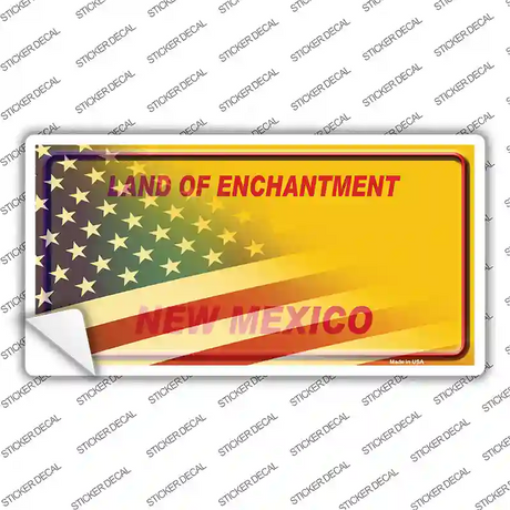 New Mexico Yellow American Flag Novelty Sticker Decal