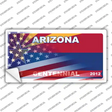 Arizona Centennial American Flag Novelty Sticker Decal