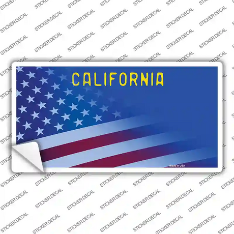 California Half Blue California Novelty Sticker Decal
