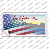 California Tahoe American Flag Novelty Sticker Decal