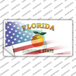 Florida Half American Flag Novelty Sticker Decal