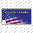 Pennsylvania Half American Flag Novelty Sticker Decal