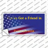 Pennsylvania Half American Flag Novelty Sticker Decal