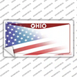 Ohio State American Flag Novelty Sticker Decal
