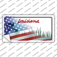 Louisiana Half American Flag Novelty Sticker Decal