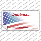 Louisiana American Flag Novelty Sticker Decal