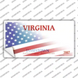 Virginia Half American Flag Novelty Sticker Decal