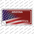 Arizona Half American Flag Novelty Sticker Decal
