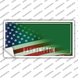Washington Half American Flag Novelty Sticker Decal
