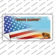 North Dakota Half American Flag Novelty Sticker Decal