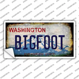 Bigfoot Washington Rusty Novelty Sticker Decal