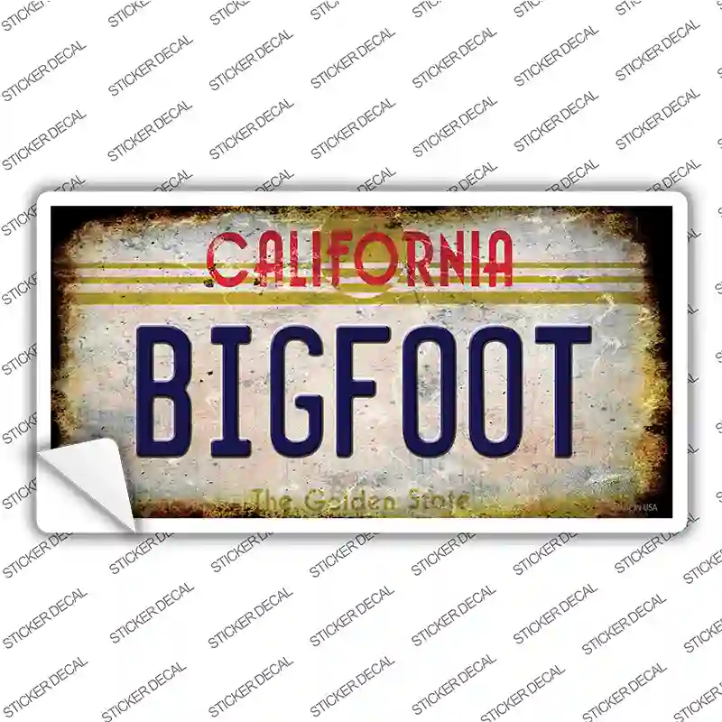 Bigfoot California Novelty Sticker Decal