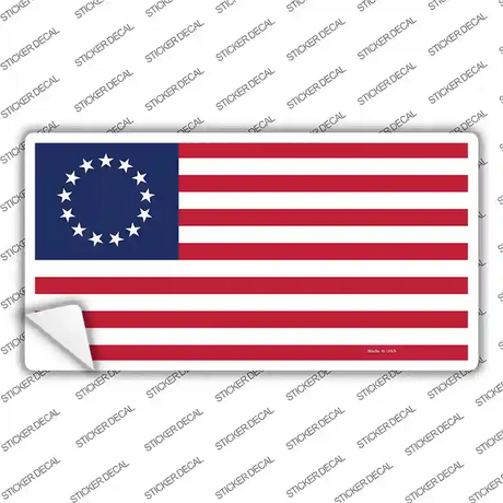 Betsy Ross American Flag Novelty Sticker Decal
