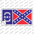 North Carolina Confederate Flag Novelty Sticker Decal