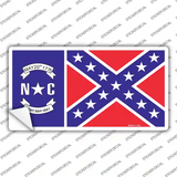 North Carolina Confederate Flag Novelty Sticker Decal