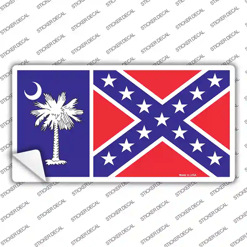 South Carolina Confederate Flag Novelty Sticker Decal