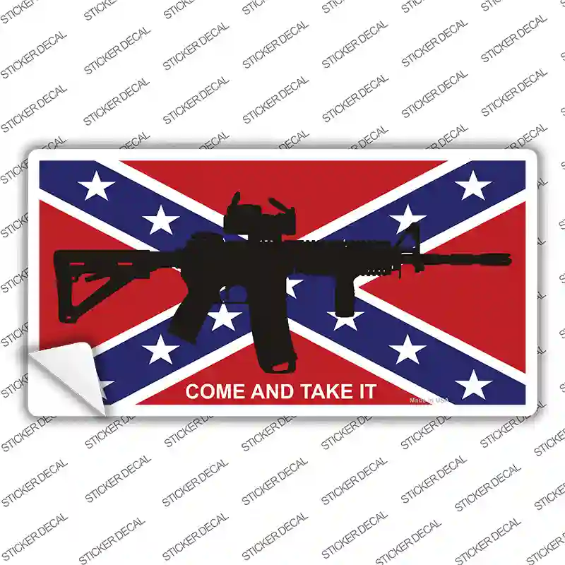Come and Take It Confederate Flag Novelty Sticker Decal
