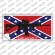 Come and Take It Confederate Flag Novelty Sticker Decal