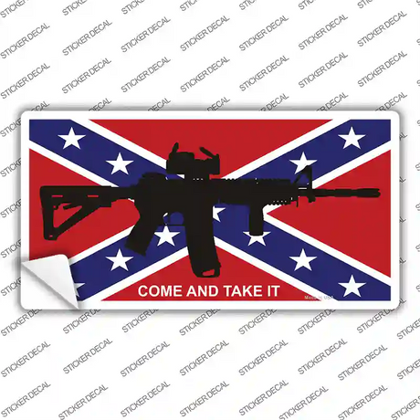 Come and Take It Confederate Flag Novelty Sticker Decal