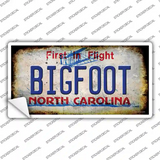 Bigfoot North Carolina Novelty Sticker Decal