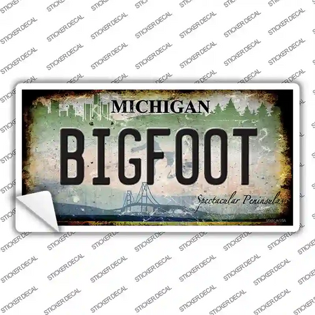 Bigfoot Michigan Novelty Sticker Decal