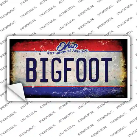 Bigfoot Ohio Novelty Sticker Decal