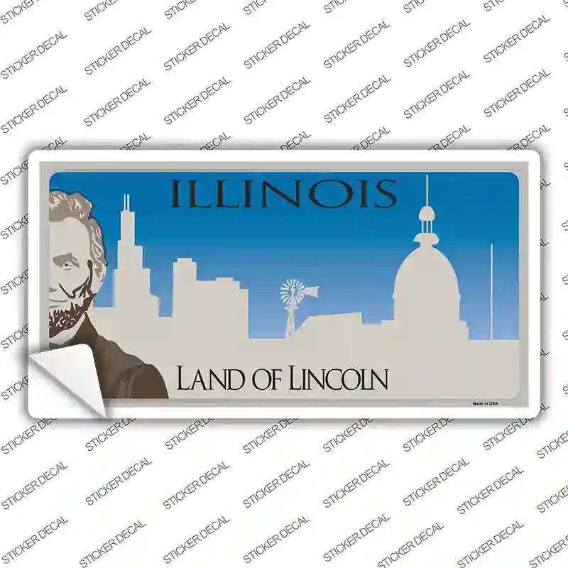 Illinois Blank Novelty Sticker Decal