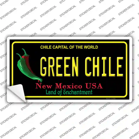 Green Chile New Mexico Black Novelty Sticker Decal