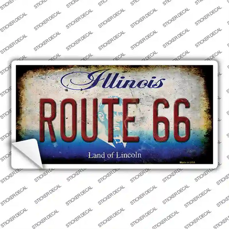 Route 66 Illinois Novelty Sticker Decal